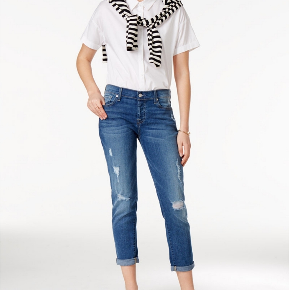 7 fam Josefina skinny boyfriend jeans